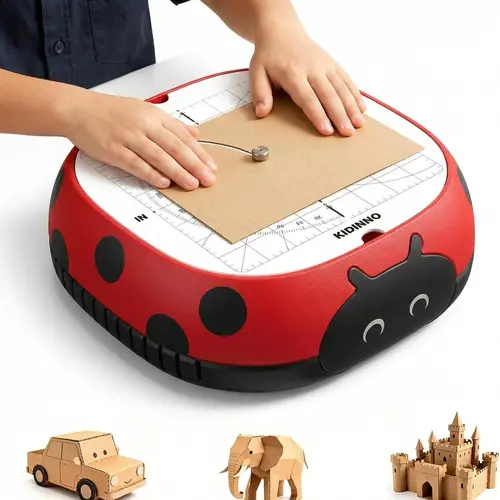 KIDINNO Safe Creative STEM Craft Cutting Machine for Kids - Safety-Focused DIY Tool for Classroom Activities, Engineering Learning