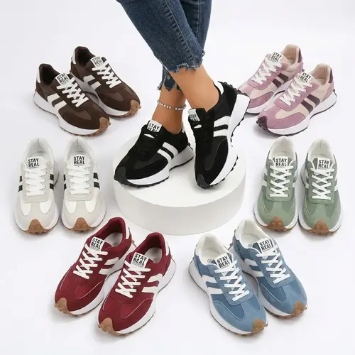 Women's Comfort Outdoor Sneakers Fashion Daily Walking Shoes Lace-Up Round-Toe Flat Shoes,back to school,back to school haul