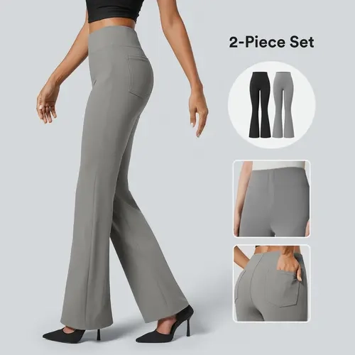 Halara 2-Piece Flex High Waisted Pocket Work Pants Set