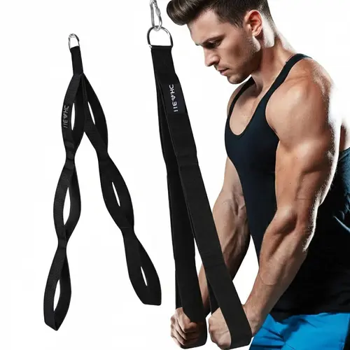 Calisthenics Tricep Rope Cable Attachment - Gym & Home Fitness Accessory with 6 Anti-Slip Handles, Firm Hold for Strength Training, Lifting, Hand Grips, Abs, Biceps, Shoulders Better Results, Home Gym Equipment