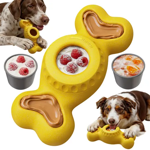 KADTC 3-in-1 Frozen Treat, Lick, Tough Chew Dog Toy for Medium/Large Dogs