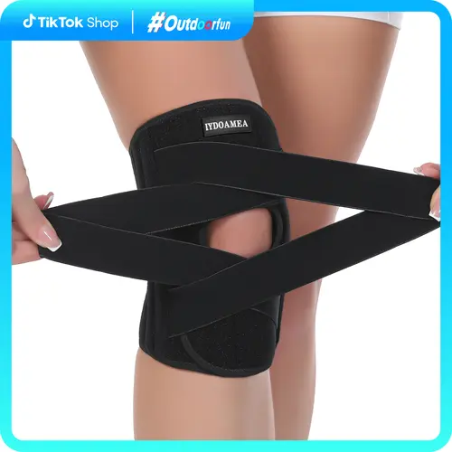 IYDOAMEA 1 PC Sports Patellar Knee Brace - Adjustable with Side Spring Stabilizers for Pain Relief, Meniscus Tear, Arthritis (Men, Women) (TikTokShopBlackFriday), Sports Knee Brace