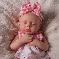 #Summervibes#DealsForYouDays BABESIDE Lifelike Realistic Silicone Baby Doll Girl 12/16 Inch Reborn Doll with Painted Perfect Companion for Children Parents & Collectors