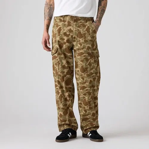 Levi's Men's Classic Utility Cargo Pants - Mid Rise, Wide Leg, Loose Fit, Durable Cotton Canvas, Zipper, Garment, Pocket, Men's Clothing for Casual Wear Blue