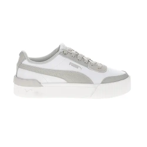 PUMA Womens Carina Lift Lace Up Sneakers Shoes Casual - Grey, White
