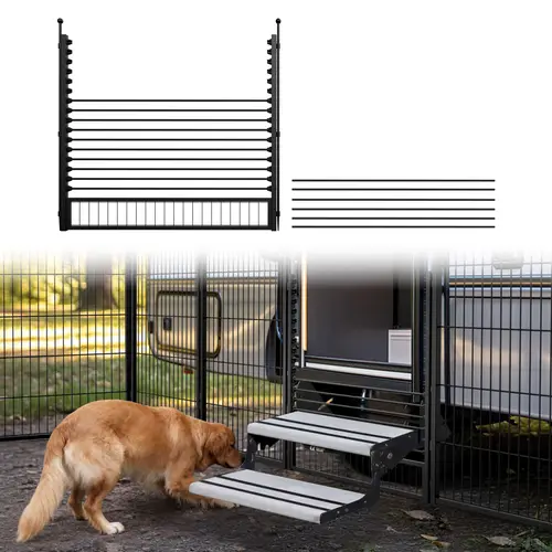 FXW Patent Steel Metal RV Stair Guard Grid - RV Safety Dog Barrier, Compatible with FXW Playpen (Playpen Not Included)