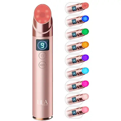 LILA 9-in-1 LED Light Therapy Device | Clear, Radiant, Firmer-Looking Skin | Easy At-Home Skincare