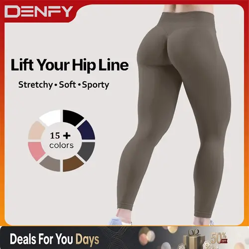 DENFY Impact Leggings Fitness Gymwear Tummy Control Scrunch Butt Lifting Sportswear Workout Yoga Gym Pants #BackToSchool