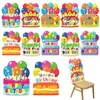 6/2 Pcs Birthday Chair Covers for Classroom First Day of School Student Birthday Back to School Non Woven Reusable Birthday Cake Seat Covers for Preschool Kindergarten Elementary School Teacher Gifts Hacks Classroom Set Up Teacher Tips Classroom Decor