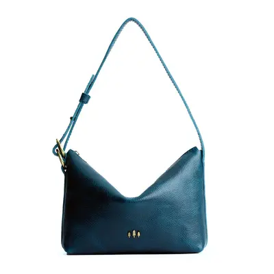 Portland Leather Slouchy Shoulder Bag - Relaxed Comfort Carry - Soft Leather Bag, Adjustable Strap, Zipper Closure, Casual Everyday Style