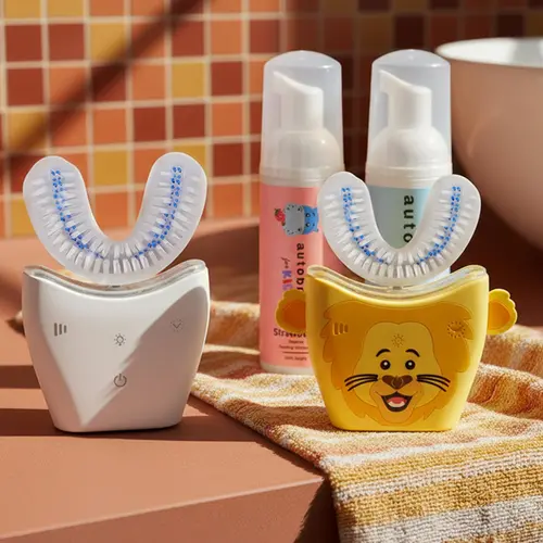 Autobrush Sonic Pro Family Pack | ADA-Accepted U-Shape Electric Toothbrush for Adults & Kids | Full-Mouth Clean in 30 Sec | Pick Your Character