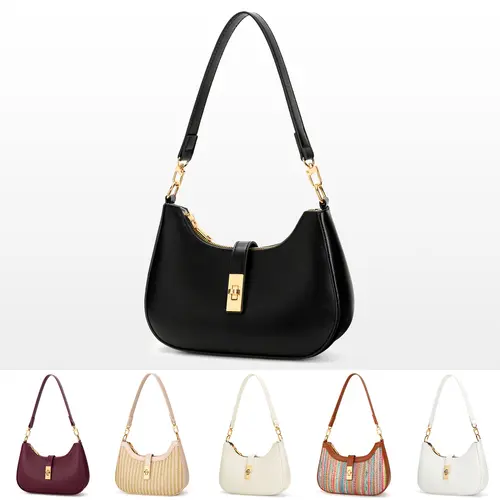 KKXIU Shoulder Bag for Women Cute Hobo Handbag and Vegan Leather Retro Clutch Purse with Zipper Closure