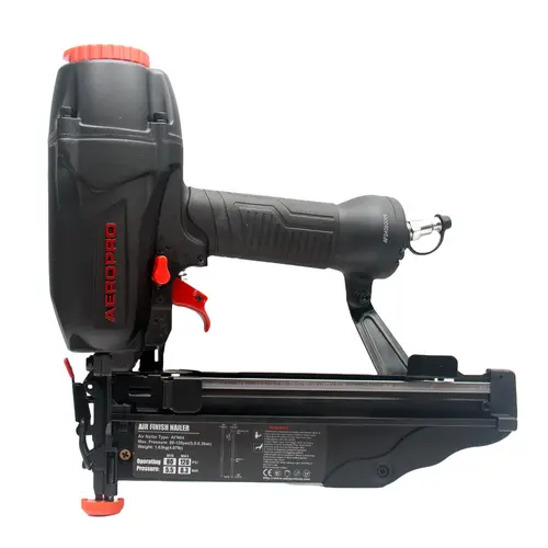 AeroPro 16 Gauge Pneumatic Straight Finish Nailer - Power Tool, Hardware, for Carpentry Trim Work, Lightweight, Adjustable Depth, No-Mar Tip, 1-2.5" Nail Fit, Smooth No-Jam Fire