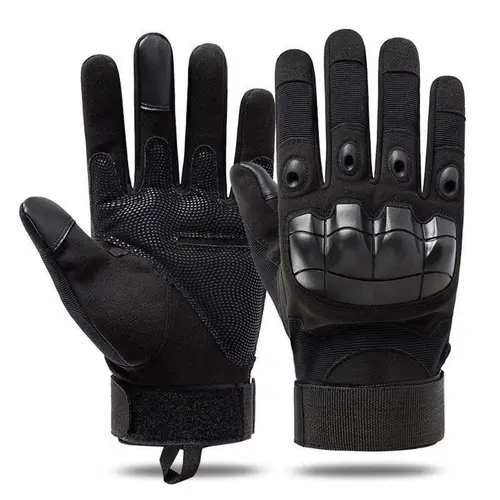 Tactical Full Finger Gloves - Men's Dirtbike Off Road Biker Gear, Soft Knuckle Protection, Touch Screen Compatible, Non-Slip, Breathable, Shock-Proof Anti-Injury, Lumbering Outdoor Sports Work Gloves, Father Gifts