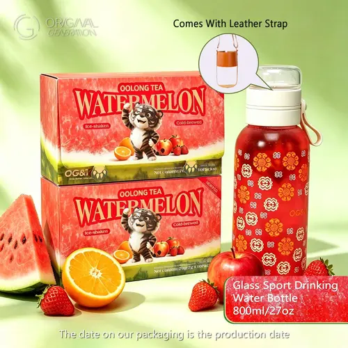 OG | Newly Upgraded 3.0 |  Summer Limited Edition Watermelon Oolong Tea ( 1 Carton 70g 7g×10packs) with Dragon Fruit Mango Sweet Orange Strawberry Apple