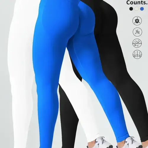 Women's High Waisted Yoga Pants with Lift Design, Tummy Control Sporty Tight Fit, Running Fitness Workout Clothes, Gym Fitness Leggings, Skinny Sports Leggings, High Waist Activewear, Activewear for Yoga, 1 Piece/2 Pieces/3 Pieces