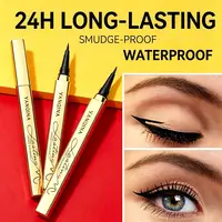 YANQINA Waterproof Smudge Proof Liquid Eyeliner Pen, 24H Long-Wear Precision Fine Felt Tip Black Eyeliner, Sweat Resistant Eye Makeup Gift for Women & Makeup Novices,back to school