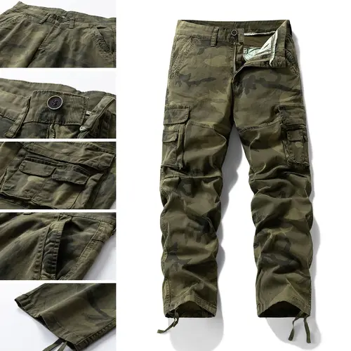Men's Heavyweight Heavyduty Camouflage Trousers - Durable, Functional Menswear for Work Environments, Athletic Style Mens Clothing,clothes for back to school,first day of school outfits