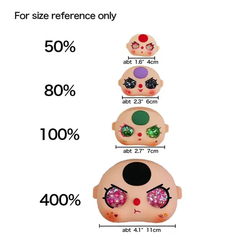 Baby Three/Liila DIY Doll Face Replacement Kit for  50%/80%100%/400%/800%/1000% Custom Dolls Water Flow Liquid Bb3 Movable Effect Eye & Face Set