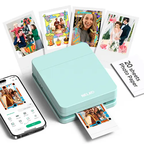 Portable Photo Printer for Back to School, Nelko PP01 Wireless Mini Color Printer with Sticky-Back Paper, Perfect Gift for Kids, Teens & Parents, Print Memories for Planners, Scrapbooks & School Keepsakes,back to school,back to school haul