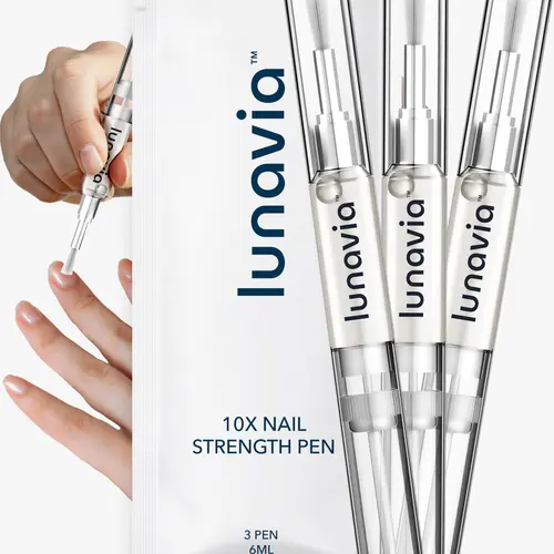 Lunavia Nail Strengthening Pen - Nail Strengthening & Conditioning Oil Serum with Myristoyl Pentapeptide-17, Jojoba & Squalane - Cuticle Oil Pen for Stronger & Healthier Nails