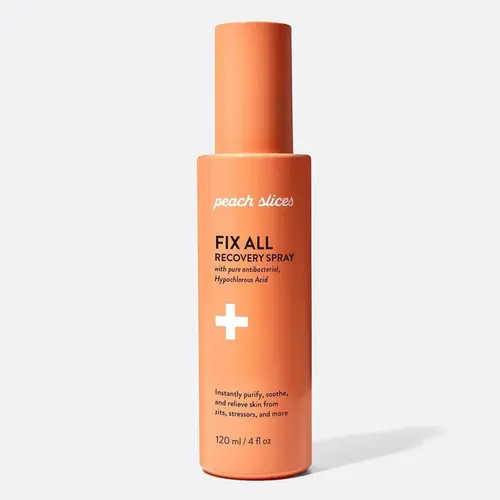 Peach Slices Fix All Recovery Hypochlorous Spray, 120ml Moisturizing Cleansing Mist with Hypochlorous Acid & Electrolyzed Water Formula, Alcohol-Free pH-Stabilized for Daily Skin Purification, Antibacterial Support & Skin Repair