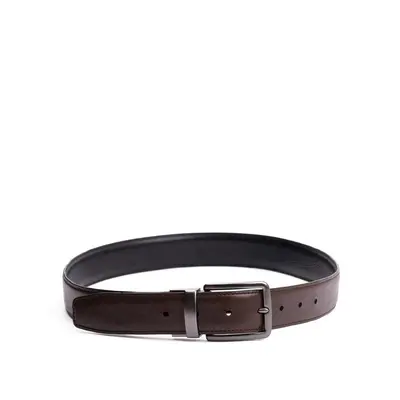 Portland Leather Men's Italian Reversible Belt - Two Style Options - Leather Belt, Reversible Design, Adjustable Fit