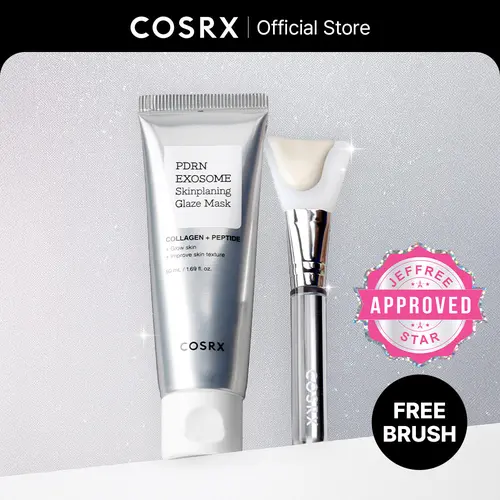 [NEW] [COSRX Official] PDRN EXOSOME Skinplaning Glaze Mask (50ml) | SILICONE BRUSH INCLUDED, COLLAGEN PEEL MASK, PDRN + EXOSOME