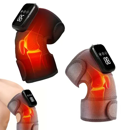 Cordless Multi-Joint Vibratory Massage Device - 5000mAh Battery Powered Electronic Rechargeable Massager, 3 Temperature Settings, 3 Vibration Modes, Heating Pad for Knee Hip Pain Relief, Gift for Adults Self Care (Thanksgiving, Father’s Day)