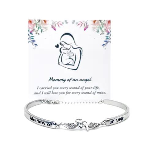 Letter & Wing Design Cuff bracelet, Fashionable Jewelry for Women, Elegant All-match Fashion Accessories for Daily Wear, Personalized Angel Ring, Engraved Ring