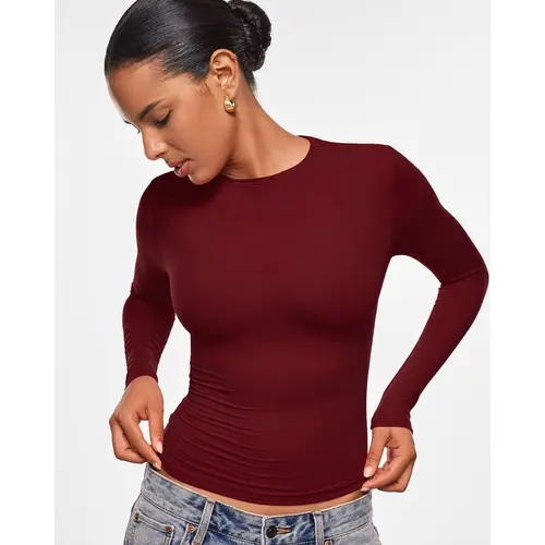 INLYRIC Women's Inbarely Ultra Long Sleeve Double Lined Shirts