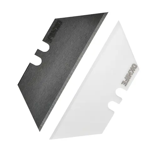 OKNIFE 1200 HV Zirconia Ceramic Utility Knife Blades 10-Pack - White & Black Blades, Compatible with U1 Series, Fits Most Utility Knives, Kitchen Cutting Tool with Aesthetic Appeal