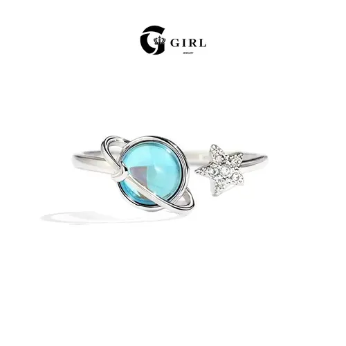 GGIRL To My Daughter Fidget Ring Anxiety Meditation Ring for Women Star And Moon Rotatable Ring Holiday Haul Gift For The Daughter Witchy Jewelry Fashion Jewelry Gift for Holiday Haul Christmas Birthdays Anniversaries