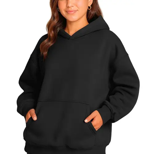 SPXTREME Womens Oversized Fleece Hoodie Cozy Soft Thick Warm Spring Fall Winter Pullover Drop Shoulder Loose Fit Essential Minimalist Sweater Top Lounge Travel Airport Outfit Trendy Style Casual Streetwear for Women Everyday Womenswear Sweatshirt Leggings