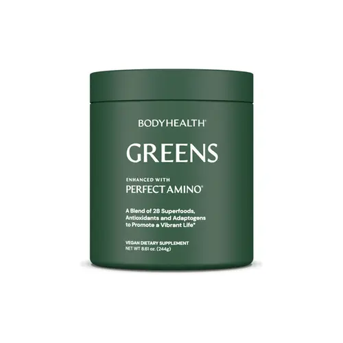 BODYHEALTH Greens with Perfect Amino Nutritional Supplement - 26 Superfoods, Adaptogens, Antioxidants for Optimum Performance - Allergen-Free (Vegan, Gluten, Dairy, GMO) - Antioxidant Support for Natural Wellness, Adaptogens Antioxidants Nutritional Suppl