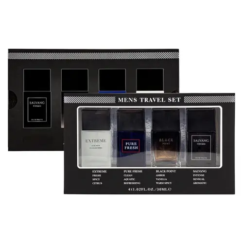 Men's Cologne Gift Set, 4-Piece Woody Scent EDP Multi-Pack, 1.02 oz Fragrances in a Travel Coffret, Unique Father's Day Gifts for Dad