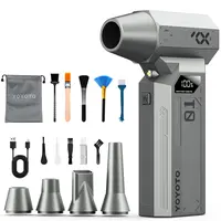 YOYOTO Z1 Compressed Air Duster, Peak 150000RPM Max Gear Electric Air Duster with LED Display & Brushless Motor, 4-Gear Adjustable Rechargeable Air Blower with LED Light, Cordless Turbo Fan for Computer, Keyboard, Car, Home & Outdoor Use