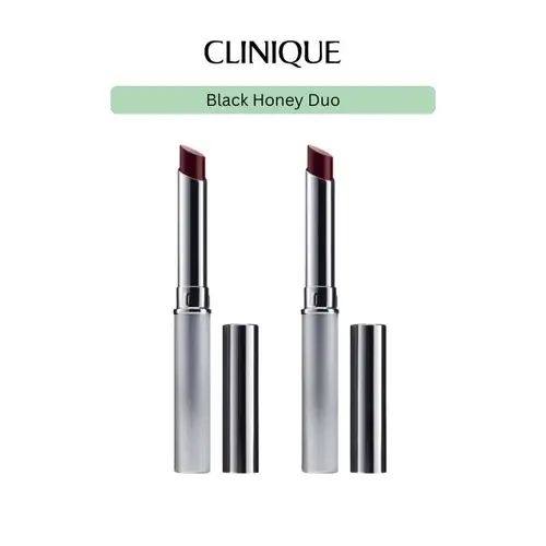 [Clinique] Almost Lipstick Honey Duo, 3 Iconic Shades Black Honey, Pink, and Nude Honey | Sheer + Lightweight
