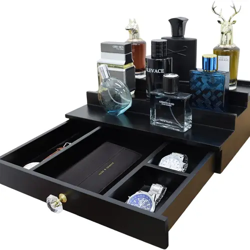 Wooden Cologne Organizer, Bathroom Organizers,Organizer For Men, Cologne Stand,Perfume Tray,Perfume Stand,Cologne Holder,Toothbrush Holders,Bathroom Shelf,Counter Storage,Brush Holder,Durable Storage Organizer