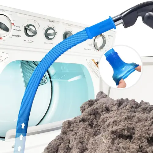 Dryer Vent Cleaner Kit, Generation Regular 31.5 in Compact High-Efficiency Flexible Vacuum Hose Lint Remover, Universal Vacuum Attachment, 0.4" Tight Access Slim Design, Stretchable Connector, Fire Hazards Prevention