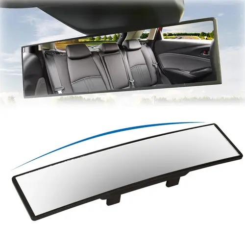 Car Rearview Mirror, 11.2 Inch Panoramic Wide Angle Anti-Glare, HD Clear Convex Surface, Car Interior Accessories Universal for SUV, Truck, Van, Vehicles,car accessories for girls Rearviewmirror