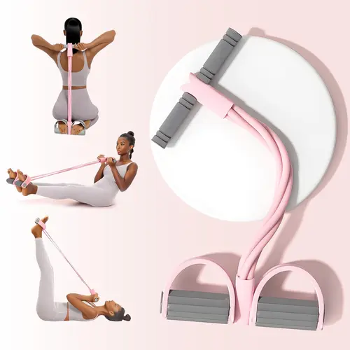 ZENROUS Sit-up Resistance Machine, Yoga Resistance Band, Foot Pedal Resistance Band, Suitable for Sit-ups and Stretching, Applicable for Full-body Strength Training, Home Workout Equipment