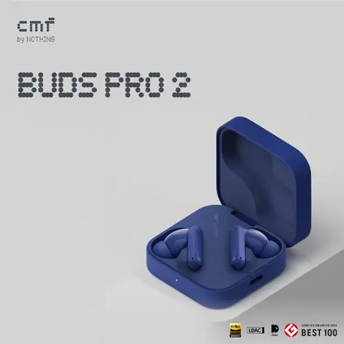 CMF BY NOTHING Buds Pro 2 Adjustable In-Ear Wearable Tech Wireless Noise Cancelling Headphones - 50 dB Noise Cancellation, Hi-Res Audio, IP55 Water Resistant, 43H Play Time, 6 HD Mics, LDAC Technology, Batteries Included, TikTok Shop Back to School, Earbu