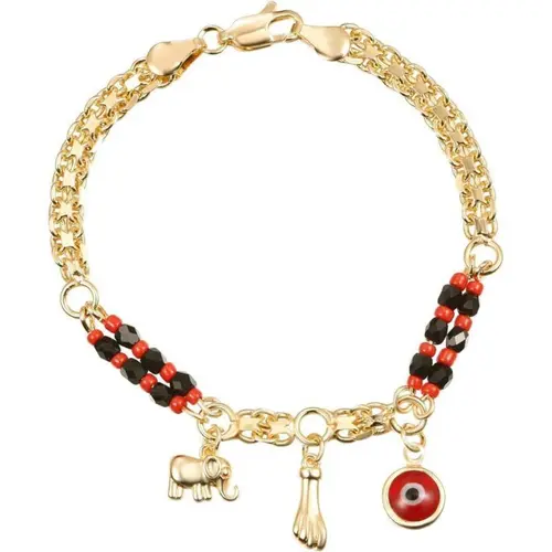Women's Handmade Animal Lucky Charms Exquisite Bracelet - 7.5" Plated Charm Bracelet, Unisex Sports Wristband, Modern Accessories for Women, Protection Gift for Lucky Days, Sports Use