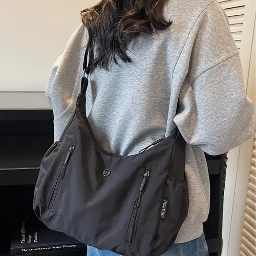 Casual Versatile Solid Color Crossbody Bag, Trendy Shoulder Handbag, Tote Bag, Multifunctional Commuter Bag, Fashion Bag with Multiple Pockets, Suitable for Work, Shopping & Commuting, Casual Crossbody Bags
