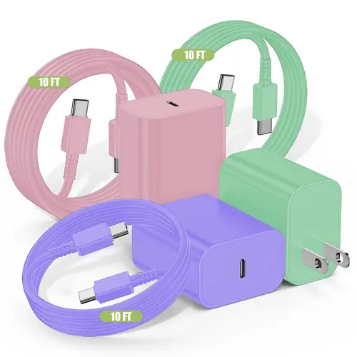 JOZASHON 45W USB-C Fast Charger Block with 10ft Type-C Cable, Super Fast Charging for iPhone 17/16 Pro Max/16 Pro/16 Plus/15 Pro Max/15 Pro/15 Plus, Samsung S25, Smartphone, Cellphone, Electronic Mobile Device