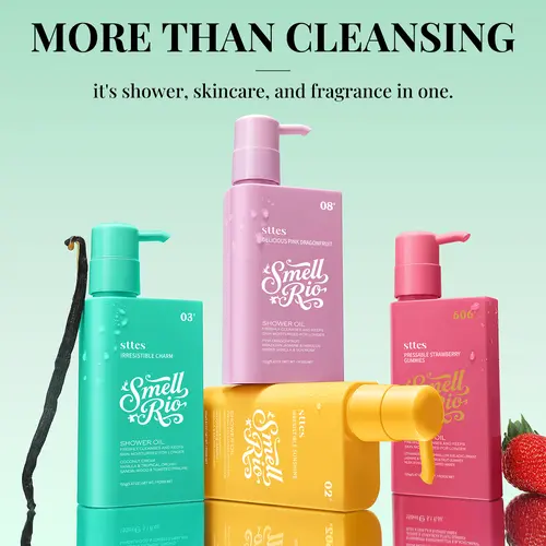 New!Sttes Shower Oil 02# (Irresistible Sunshine) 5.47 oz – Moisturizing Body Wash with Pistachio, Almond, Vanilla & Salted Caramel, Natural Plant Oils, No Mineral Oil, Parabens or Phthalates, Moisturizer, Cosmetic, Aroma