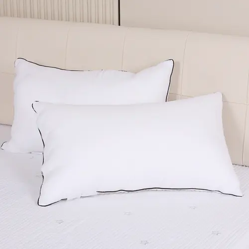 UFIST 2Pcs Luxury Hotel Bed Pillows - Fiber Filling, White Contemporary Bedding for Home Travel Guest Rooms, Sturdy Ideal for Back Side Sleepers, Neck Support, Multi-Purpose Use Pillows For Bed and Deep Sleep outdoorfun