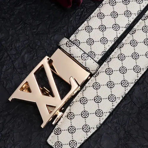 Men's Alloy Automatic Buckle Belt, Fashion Belts, Classic Printed Belts, Casual Fashion Print Waistband, High-End Lightweight Design, Versatile Pants Strap, All Seasons