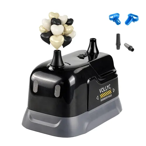 [Back to School] VOLLYC Electric Balloon Pump Dual-Nozzle Portable Balloon Inflator Air Pump – Lightweight, Fast & Easy Inflation Balloon Blower for Party Decorations, Birthday, Graduation Party Wedding & Baby Shower Summervibes